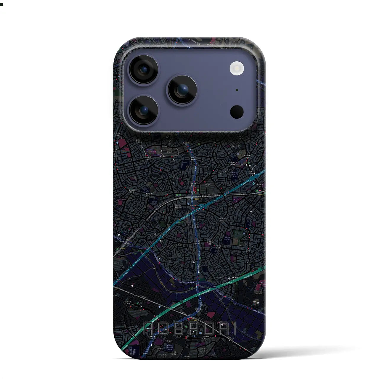 【青葉台(神奈川県)】地図柄iPhoneケース(バックカバータイプ)