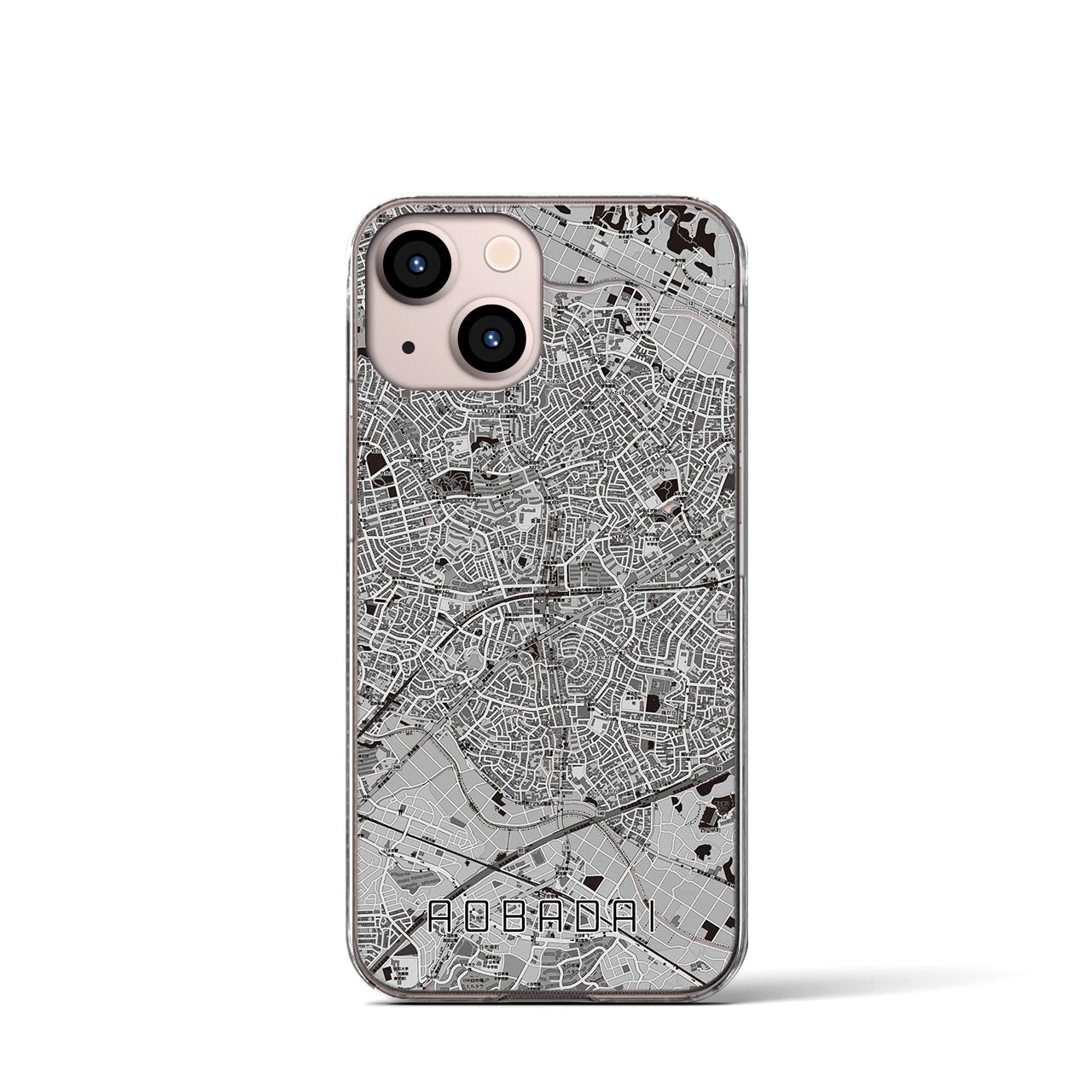 【青葉台(神奈川県)】地図柄iPhoneケース(クリアタイプ)