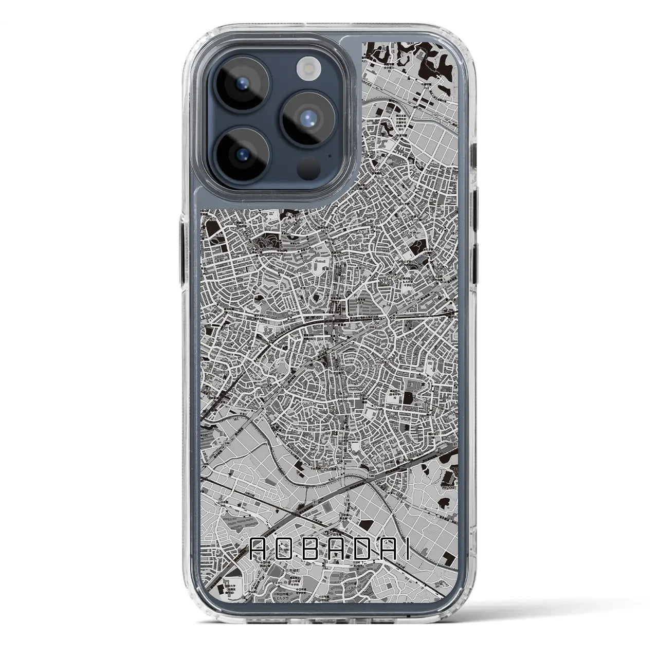 【青葉台(神奈川県)】地図柄iPhoneケース(MagSafeタイプ)
