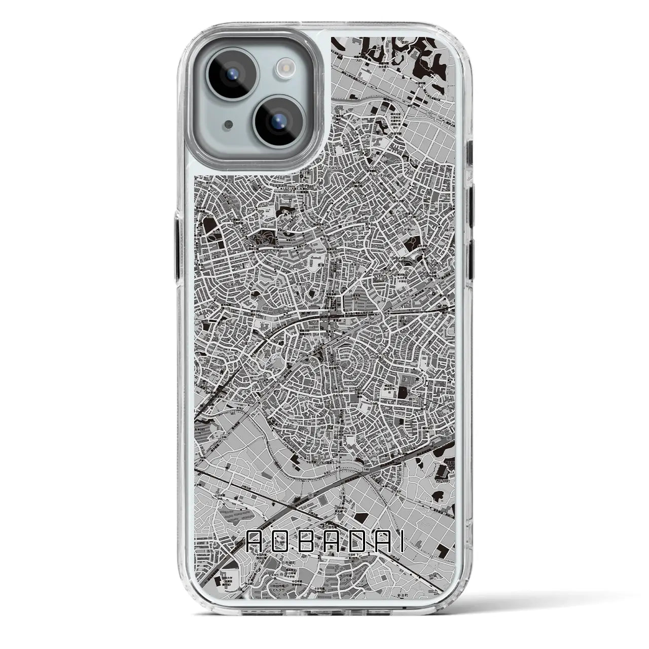 【青葉台(神奈川県)】地図柄iPhoneケース(MagSafeタイプ)