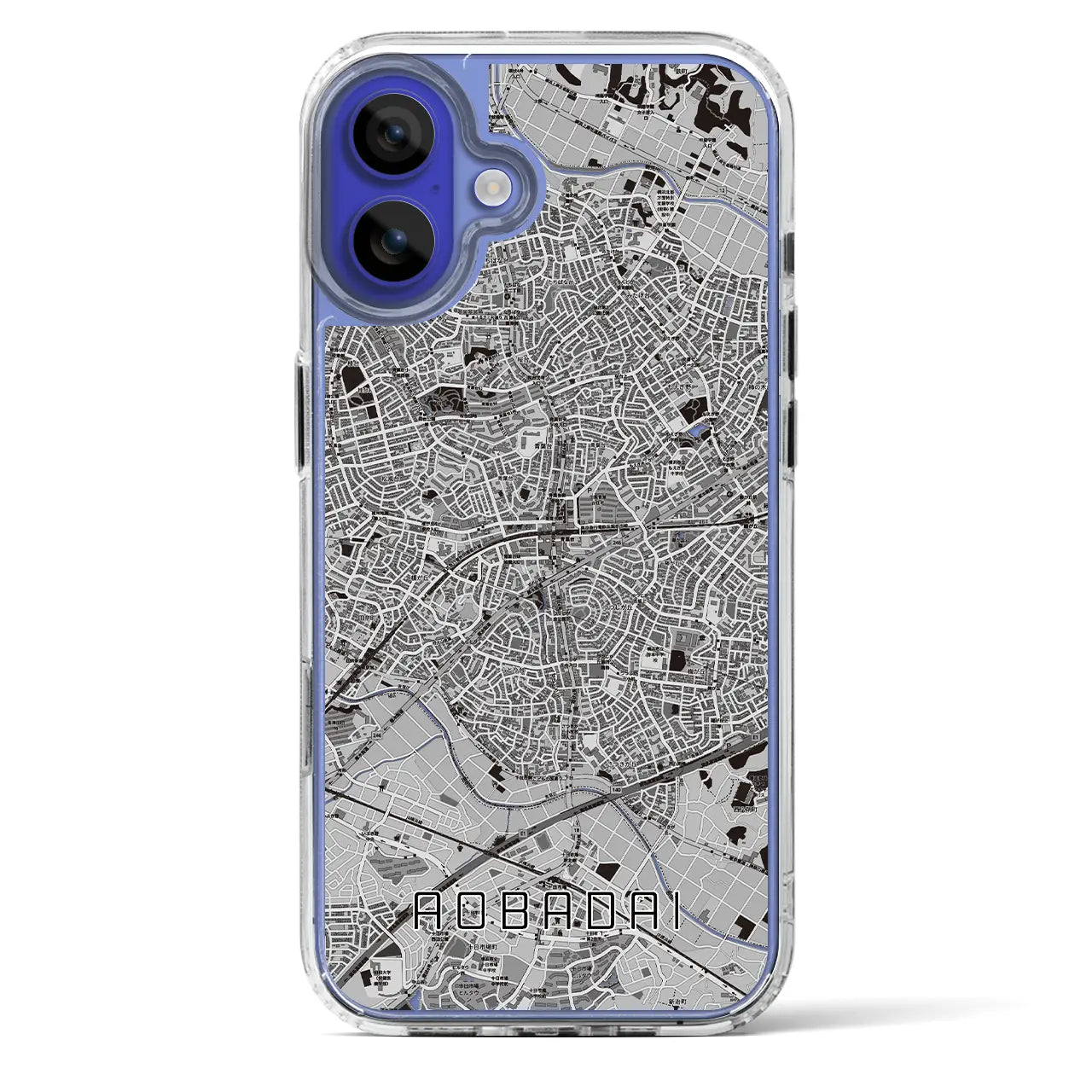 【青葉台(神奈川県)】地図柄iPhoneケース(MagSafeタイプ)