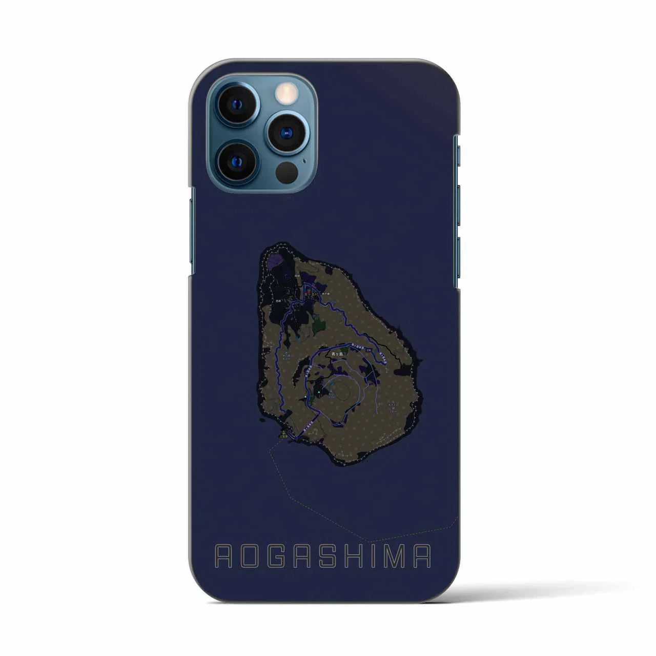 【青ヶ島(東京都)】地図柄iPhoneケース(バックカバータイプ)