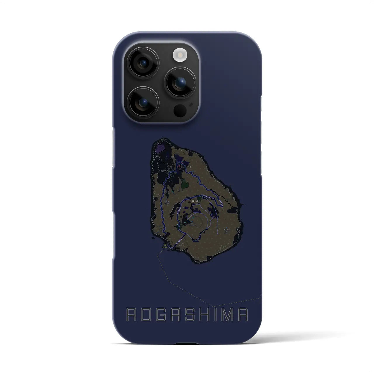 【青ヶ島(東京都)】地図柄iPhoneケース(バックカバータイプ)