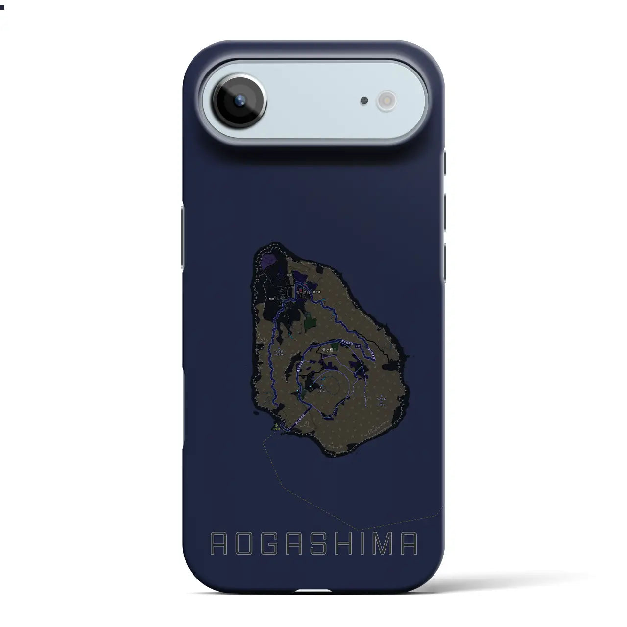 【青ヶ島(東京都)】地図柄iPhoneケース(バックカバータイプ)