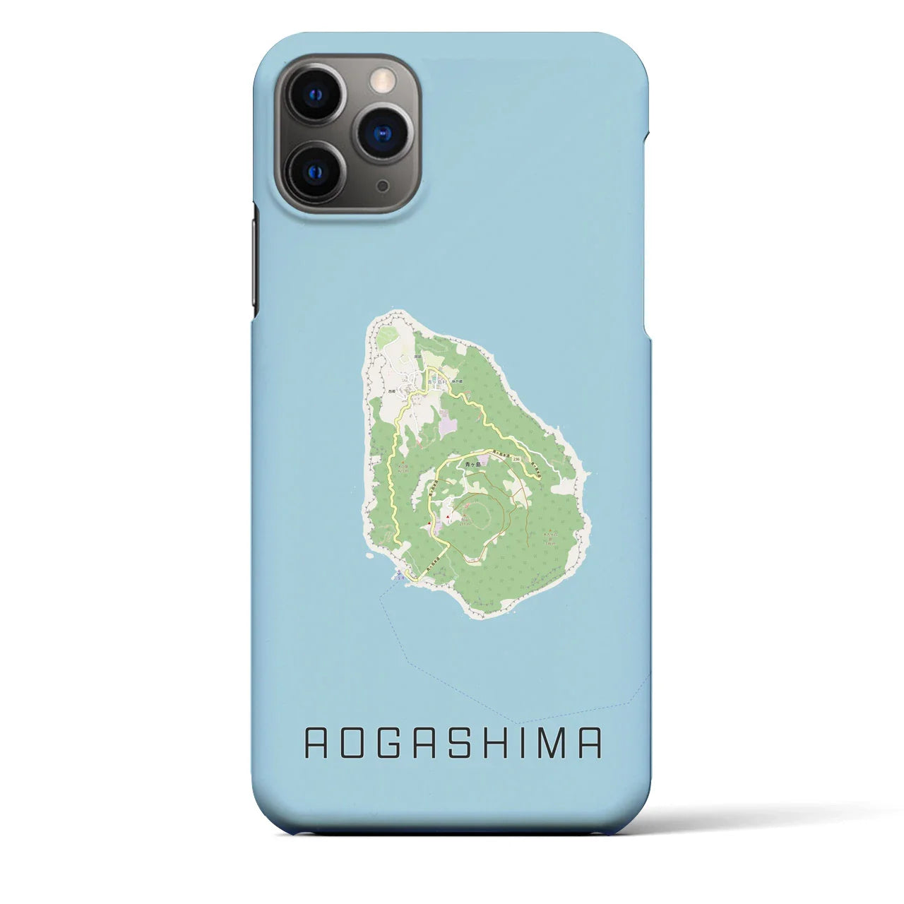 【青ヶ島(東京都)】地図柄iPhoneケース(バックカバータイプ)
