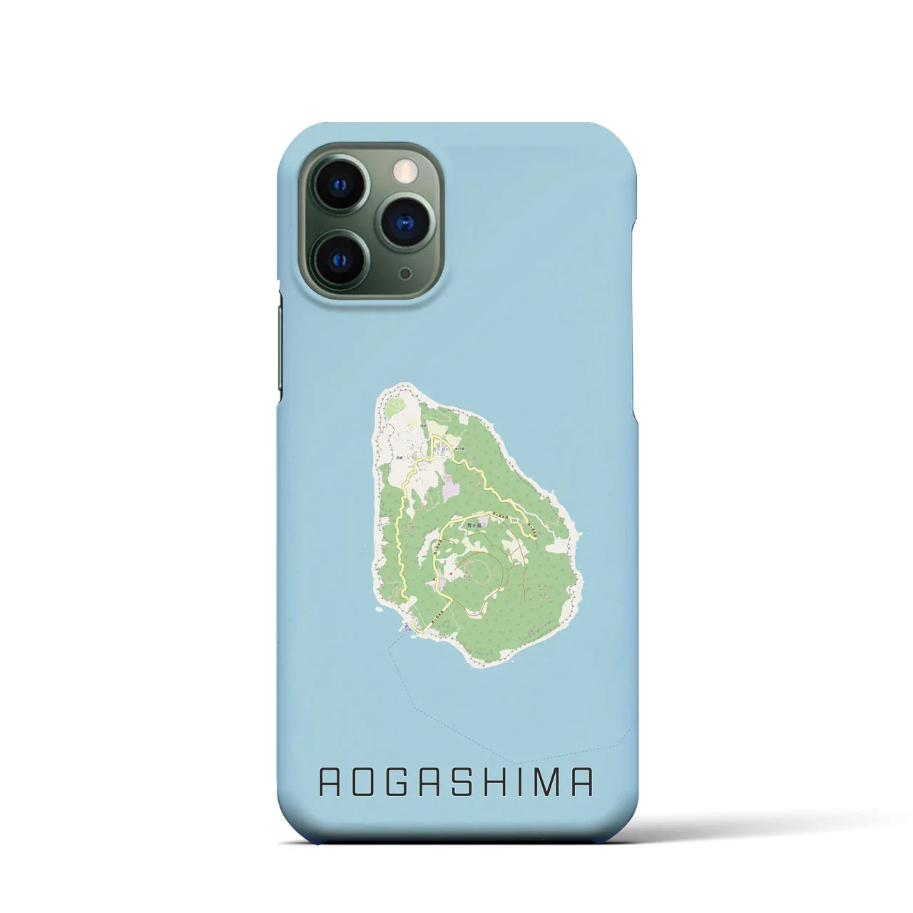【青ヶ島(東京都)】地図柄iPhoneケース(バックカバータイプ)