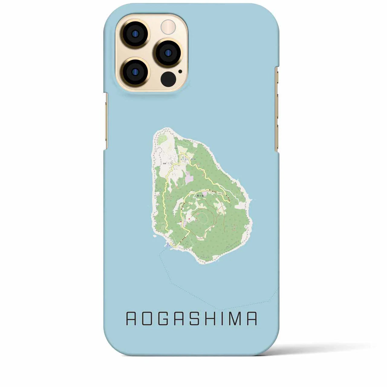 【青ヶ島(東京都)】地図柄iPhoneケース(バックカバータイプ)