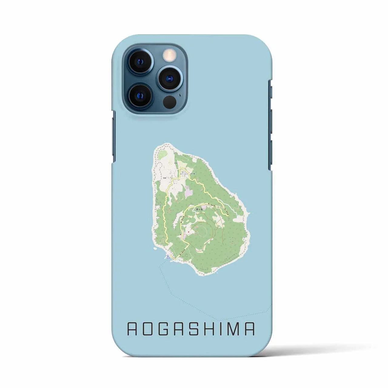 【青ヶ島(東京都)】地図柄iPhoneケース(バックカバータイプ)