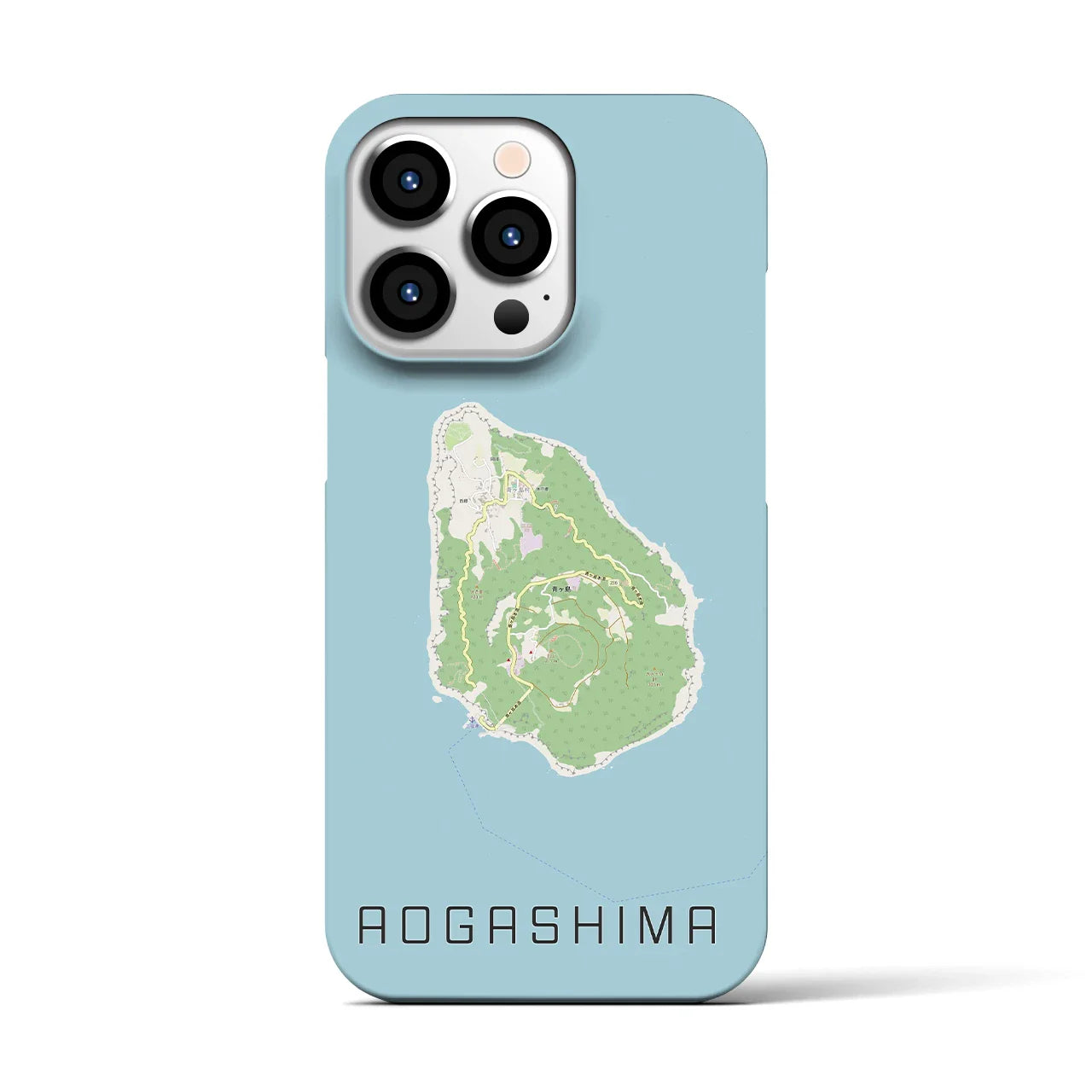 【青ヶ島(東京都)】地図柄iPhoneケース(バックカバータイプ)