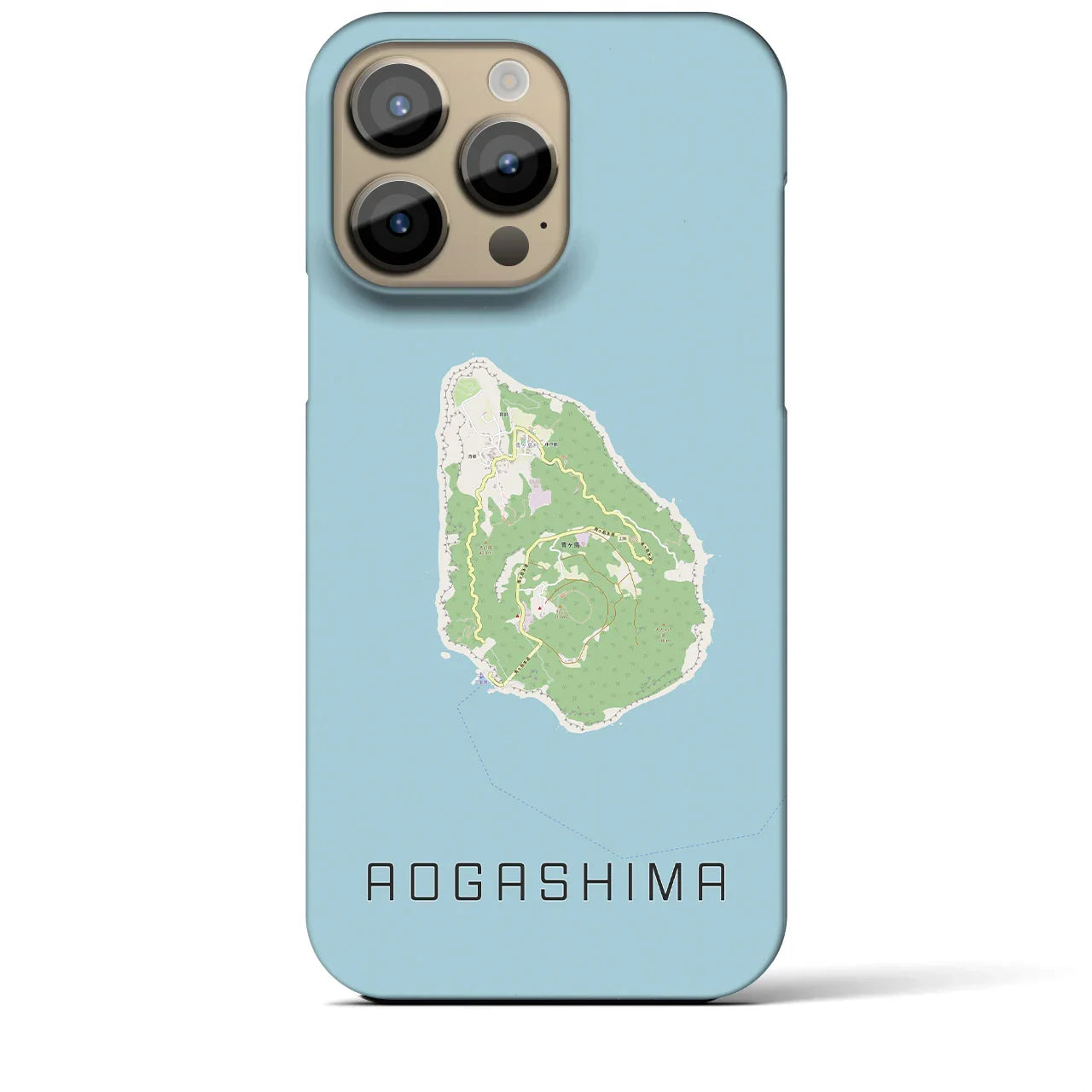 【青ヶ島(東京都)】地図柄iPhoneケース(バックカバータイプ)