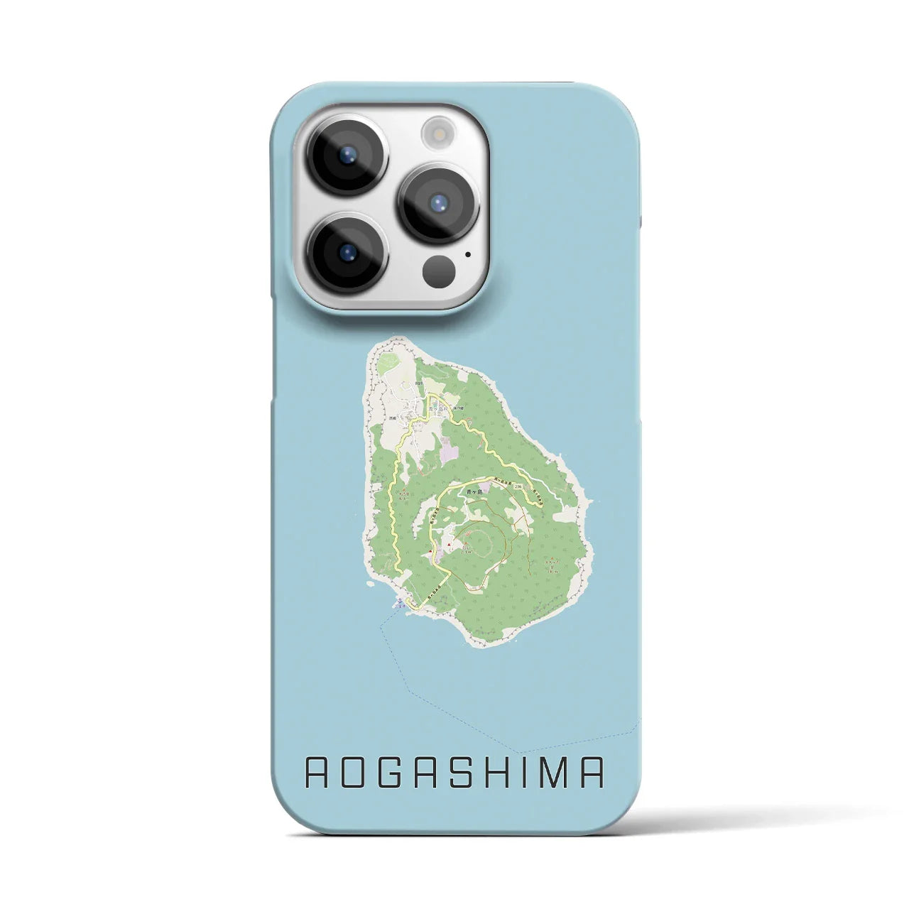 【青ヶ島(東京都)】地図柄iPhoneケース(バックカバータイプ)