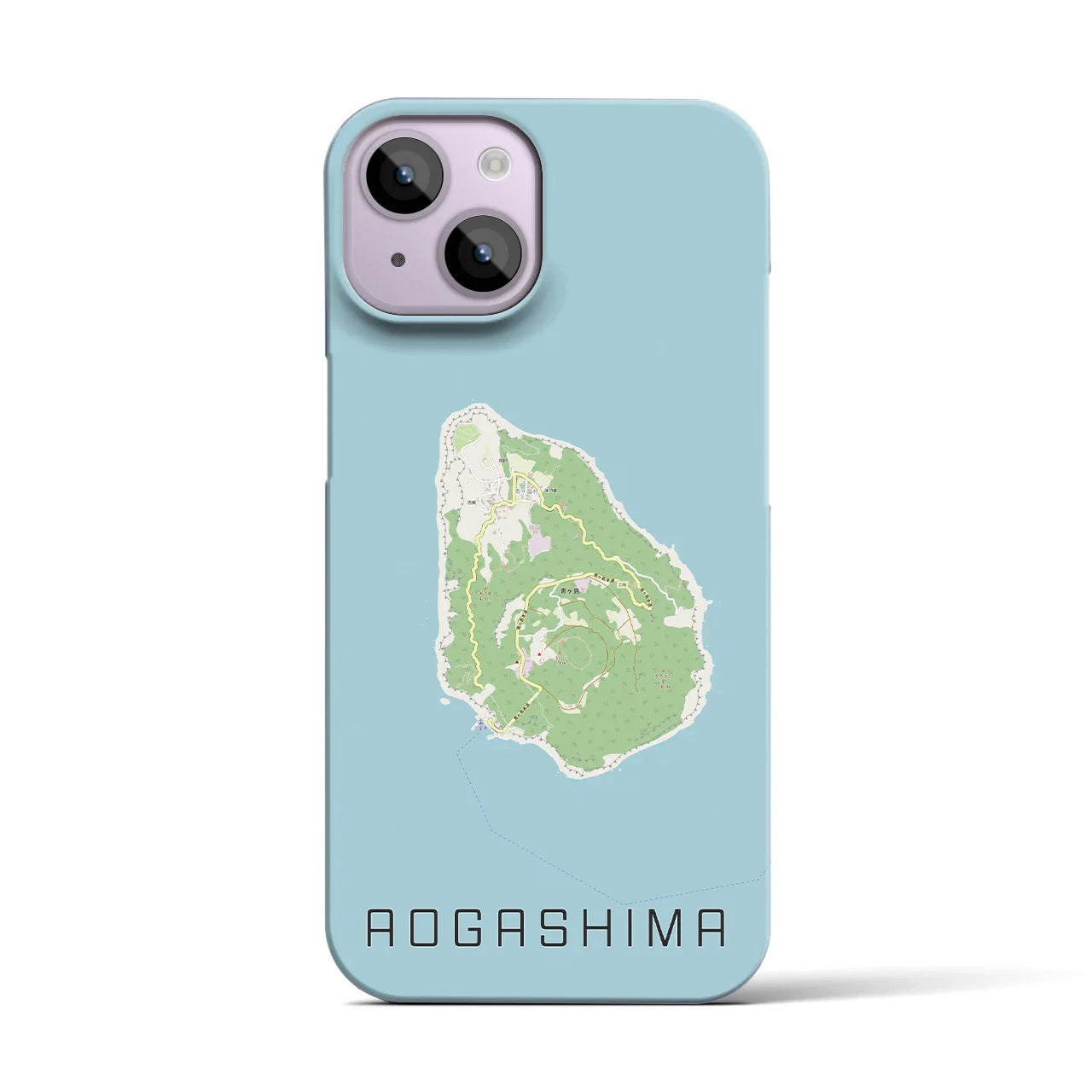 【青ヶ島(東京都)】地図柄iPhoneケース(バックカバータイプ)