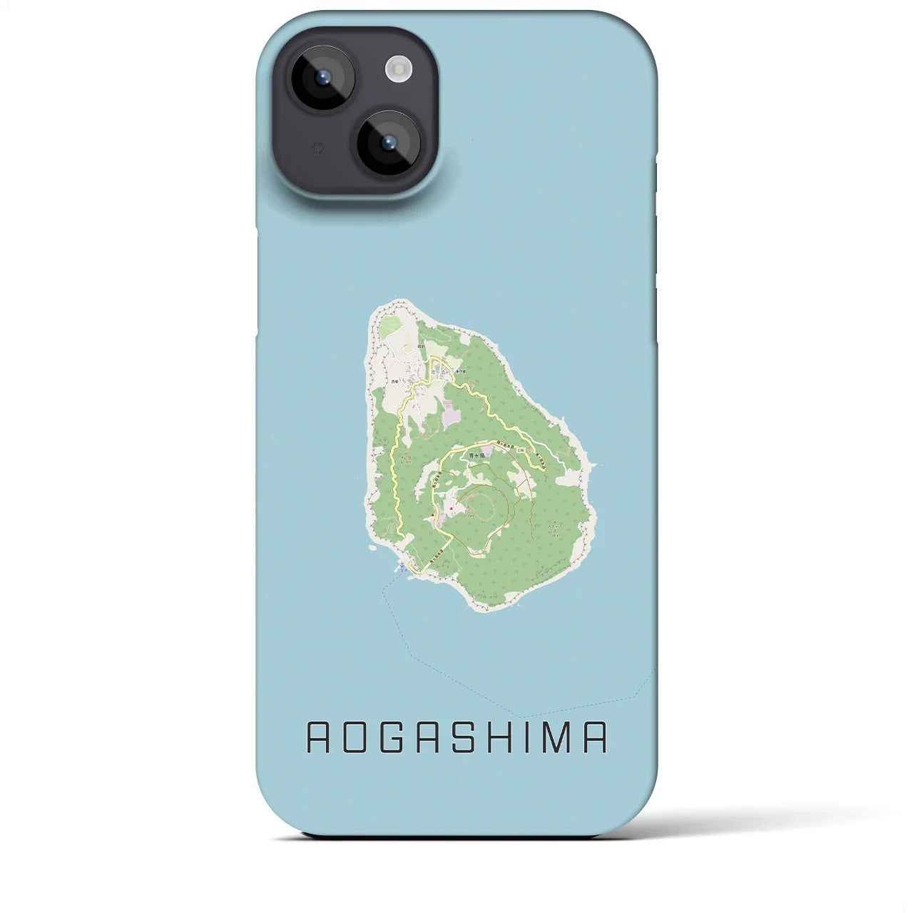 【青ヶ島(東京都)】地図柄iPhoneケース(バックカバータイプ)