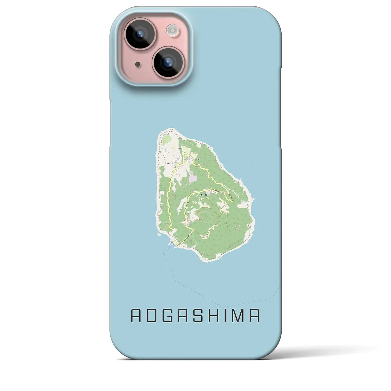 【青ヶ島(東京都)】地図柄iPhoneケース(バックカバータイプ)