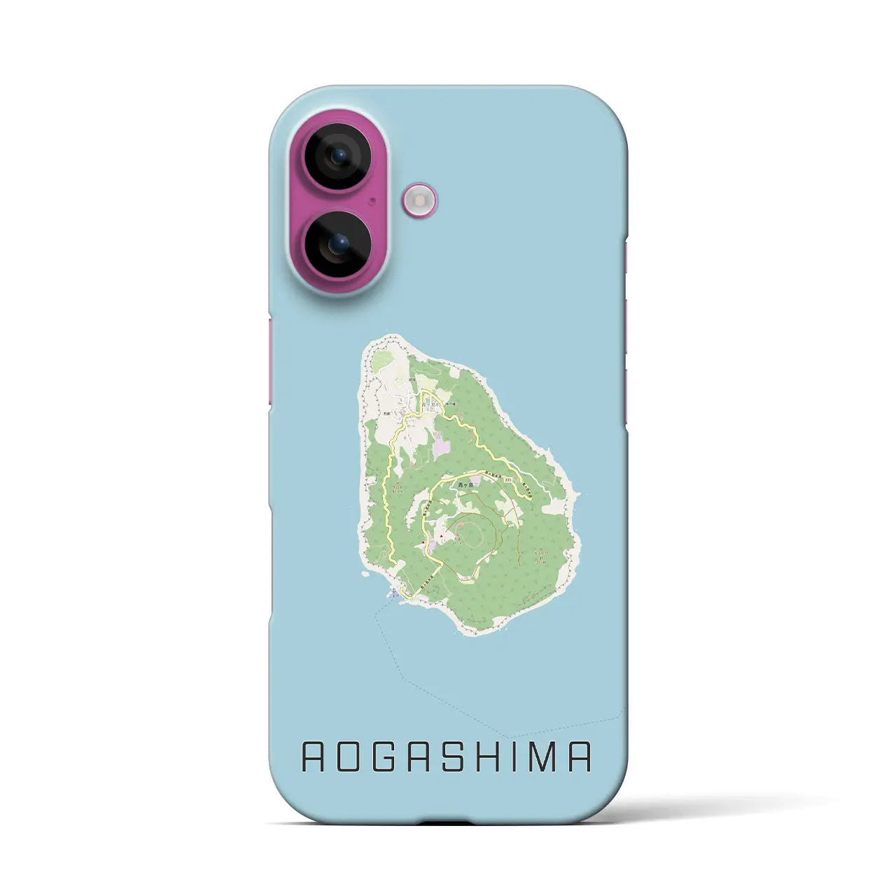【青ヶ島(東京都)】地図柄iPhoneケース(バックカバータイプ)