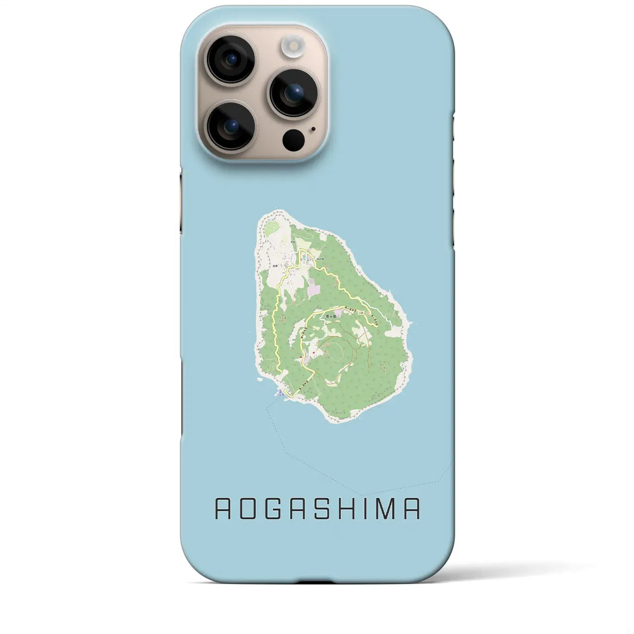 【青ヶ島(東京都)】地図柄iPhoneケース(バックカバータイプ)
