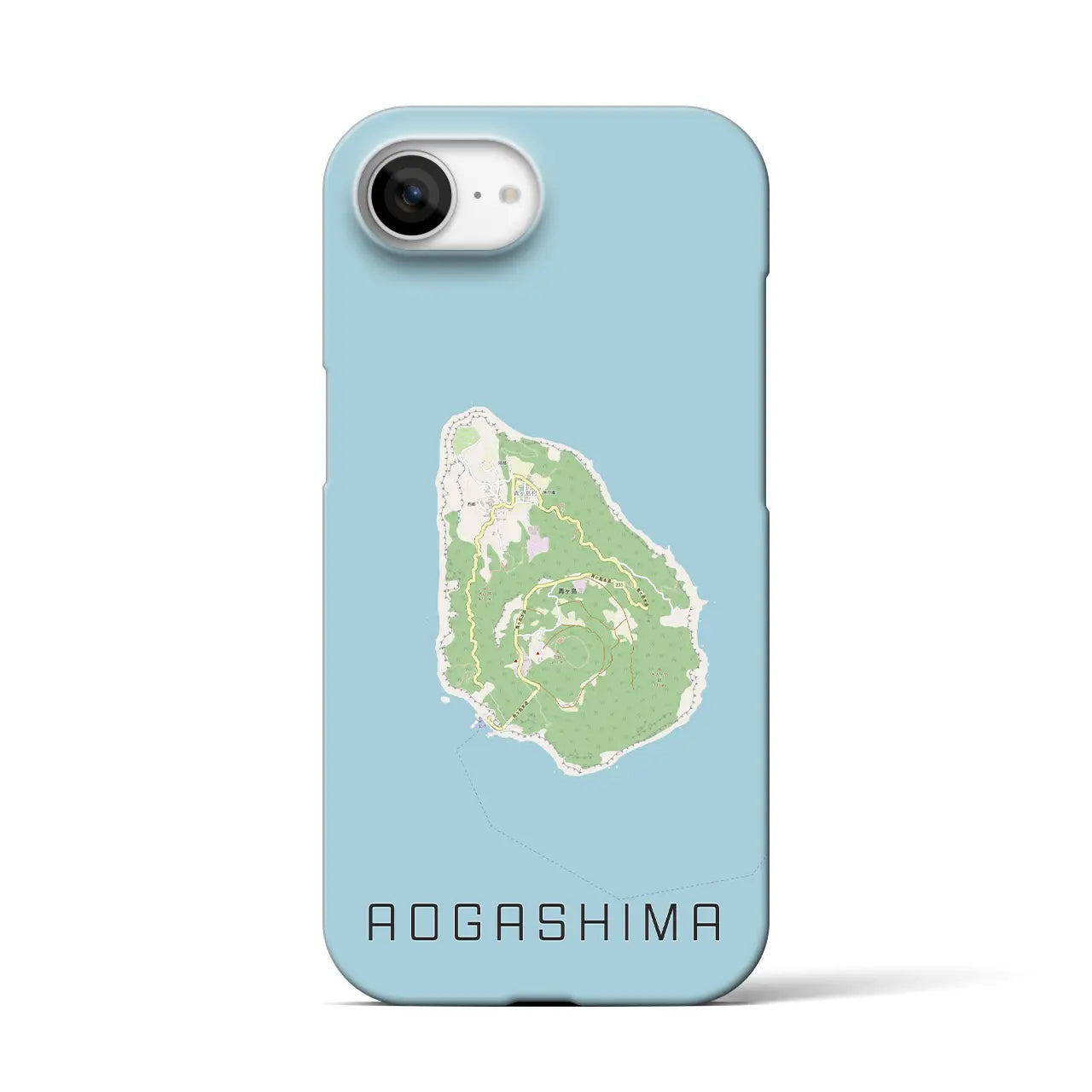 【青ヶ島(東京都)】地図柄iPhoneケース(バックカバータイプ)