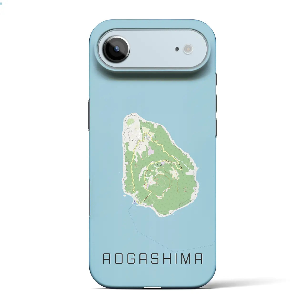 【青ヶ島(東京都)】地図柄iPhoneケース(バックカバータイプ)