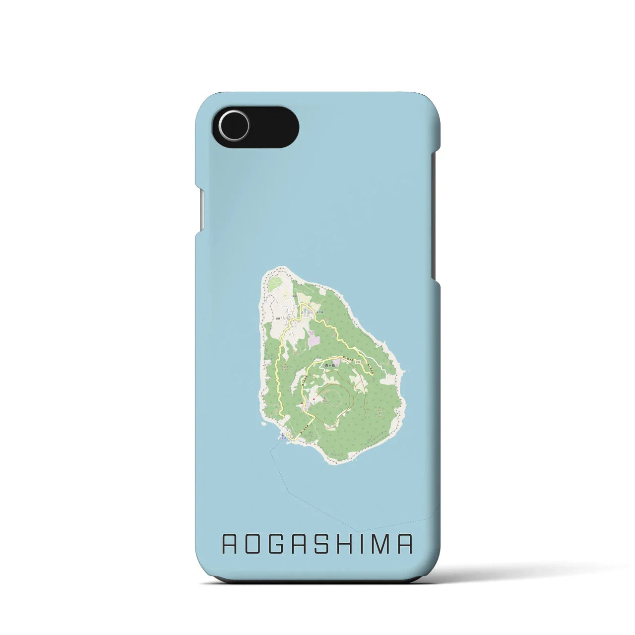 【青ヶ島(東京都)】地図柄iPhoneケース(バックカバータイプ)