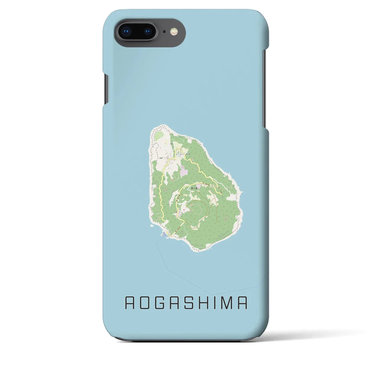 【青ヶ島(東京都)】地図柄iPhoneケース(バックカバータイプ)