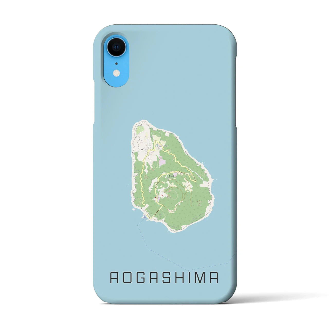 【青ヶ島(東京都)】地図柄iPhoneケース(バックカバータイプ)