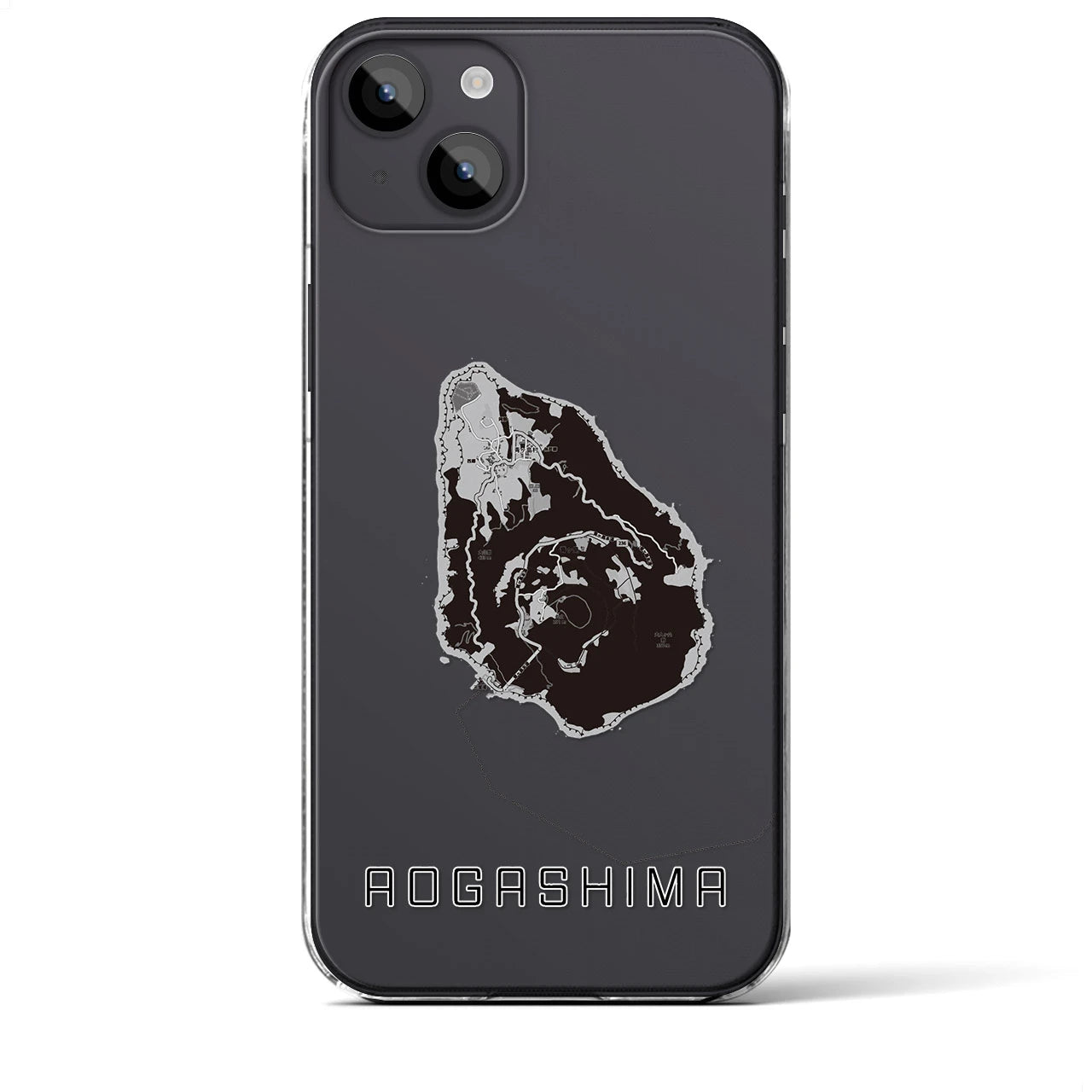 【青ヶ島(東京都)】地図柄iPhoneケース(クリアタイプ)