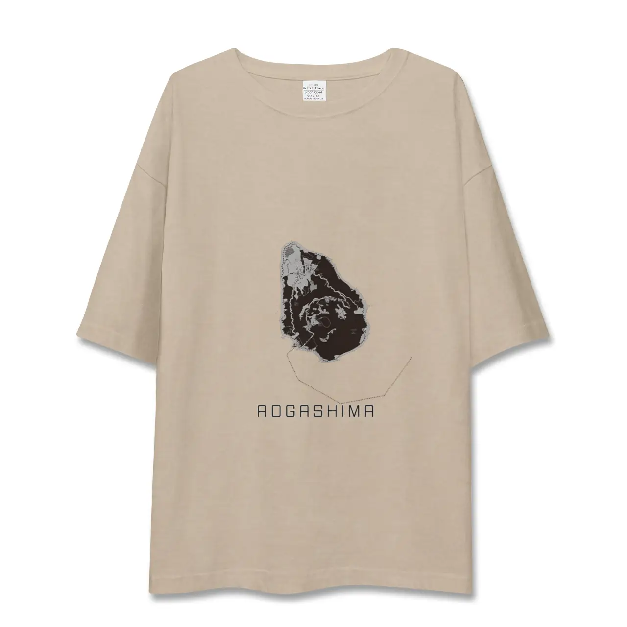 【青ヶ島(東京都)】地図柄ビッグシルエットTシャツ