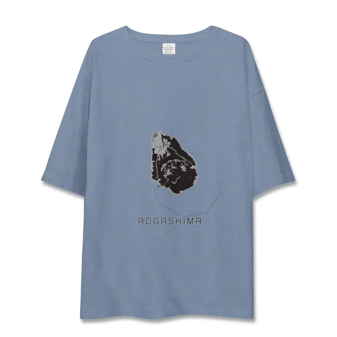 【青ヶ島(東京都)】地図柄ビッグシルエットTシャツ