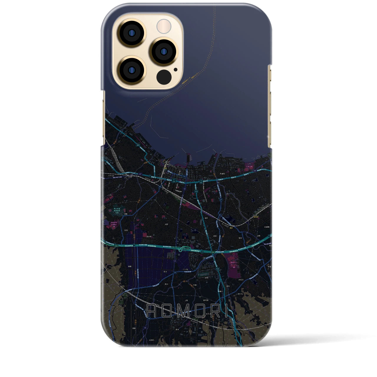 【青森2(青森県)】地図柄iPhoneケース(バックカバータイプ)