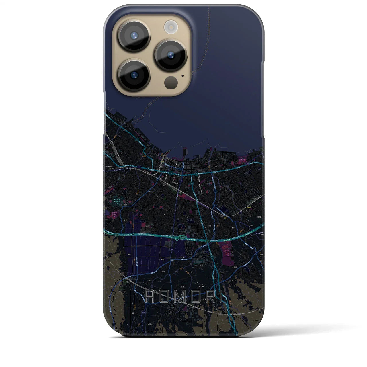 【青森2(青森県)】地図柄iPhoneケース(バックカバータイプ)