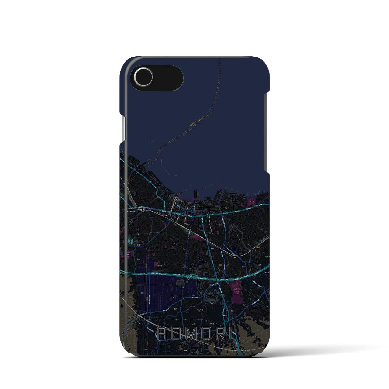 【青森2(青森県)】地図柄iPhoneケース(バックカバータイプ)