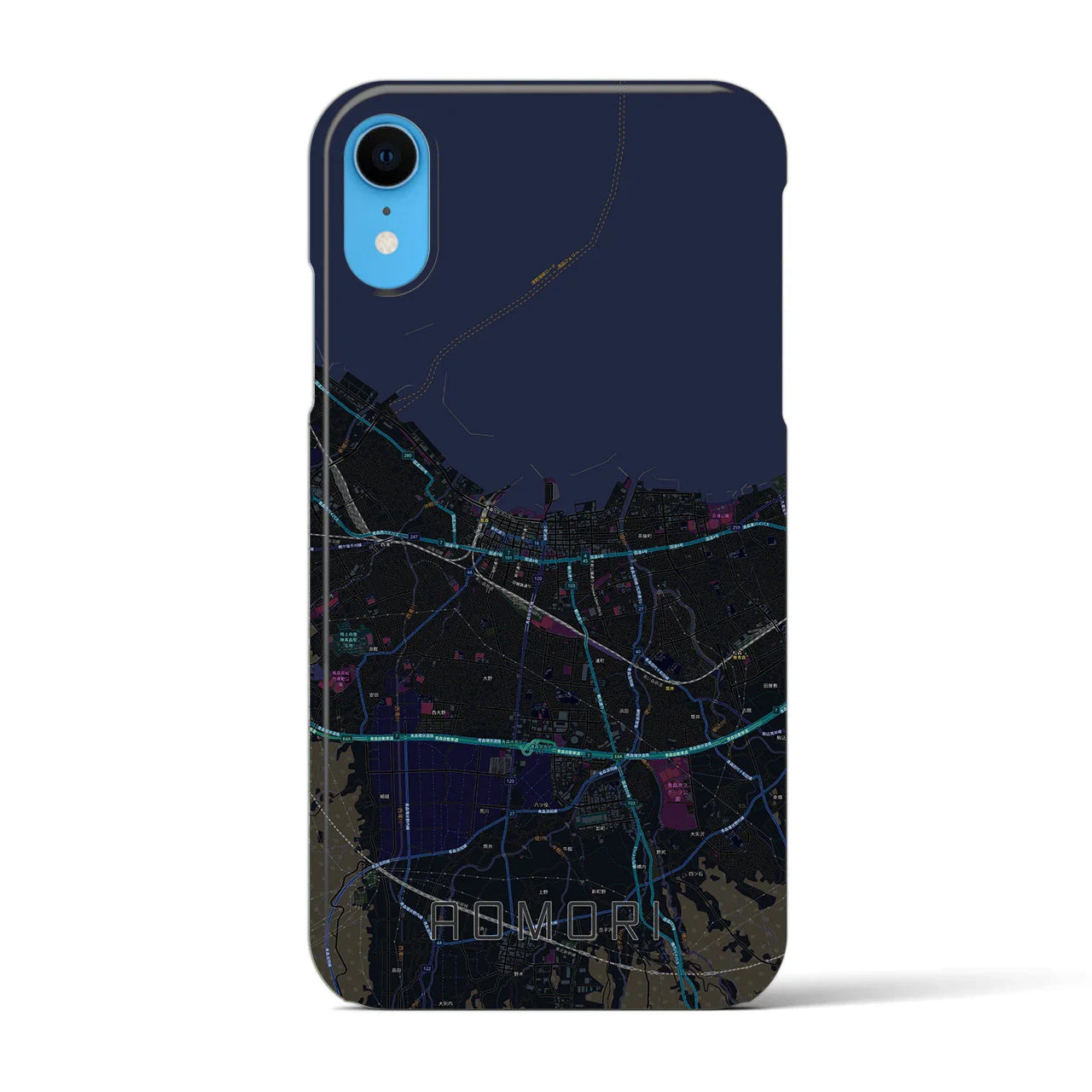 【青森2(青森県)】地図柄iPhoneケース(バックカバータイプ)