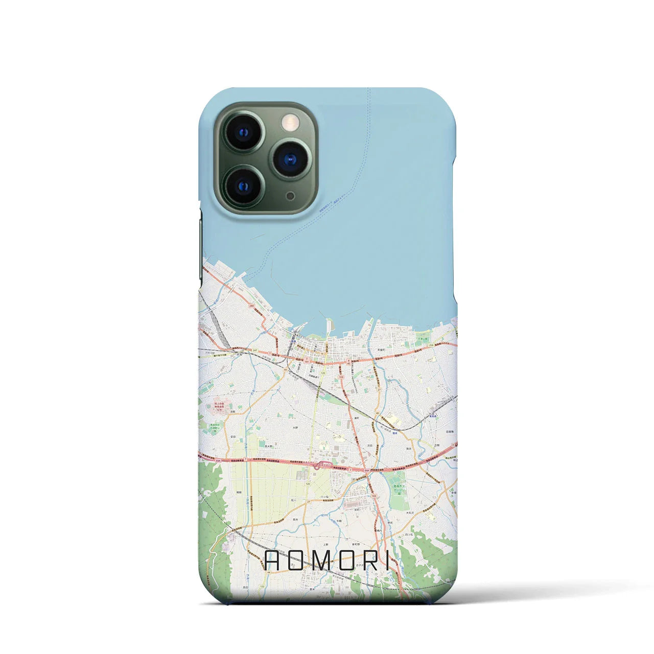 【青森2(青森県)】地図柄iPhoneケース(バックカバータイプ)