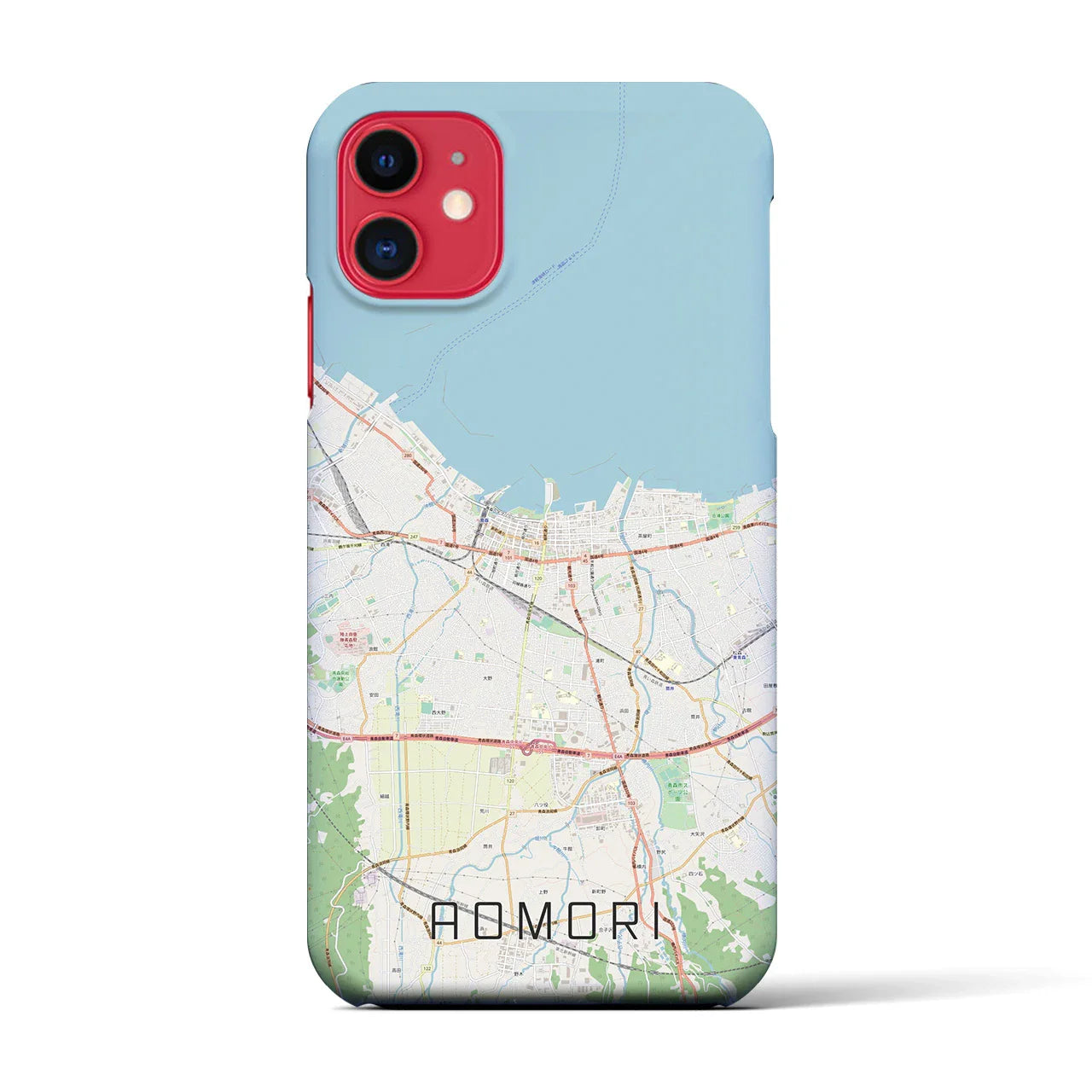 【青森2(青森県)】地図柄iPhoneケース(バックカバータイプ)