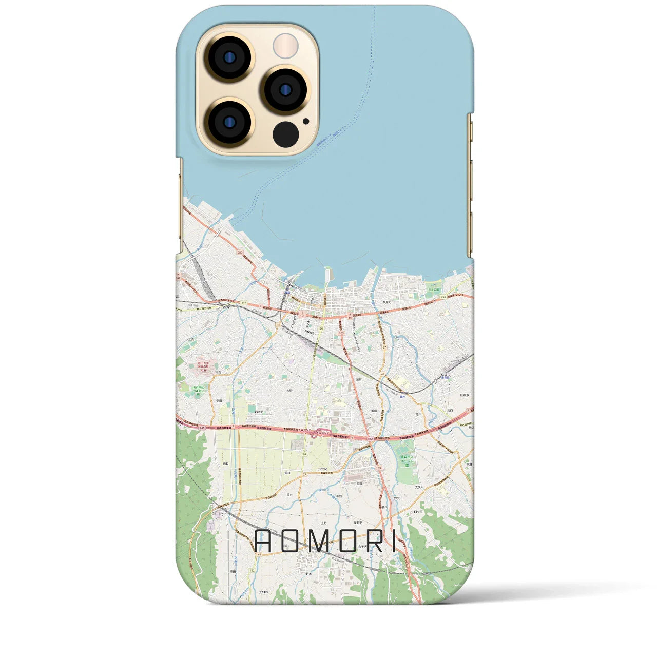 【青森2(青森県)】地図柄iPhoneケース(バックカバータイプ)
