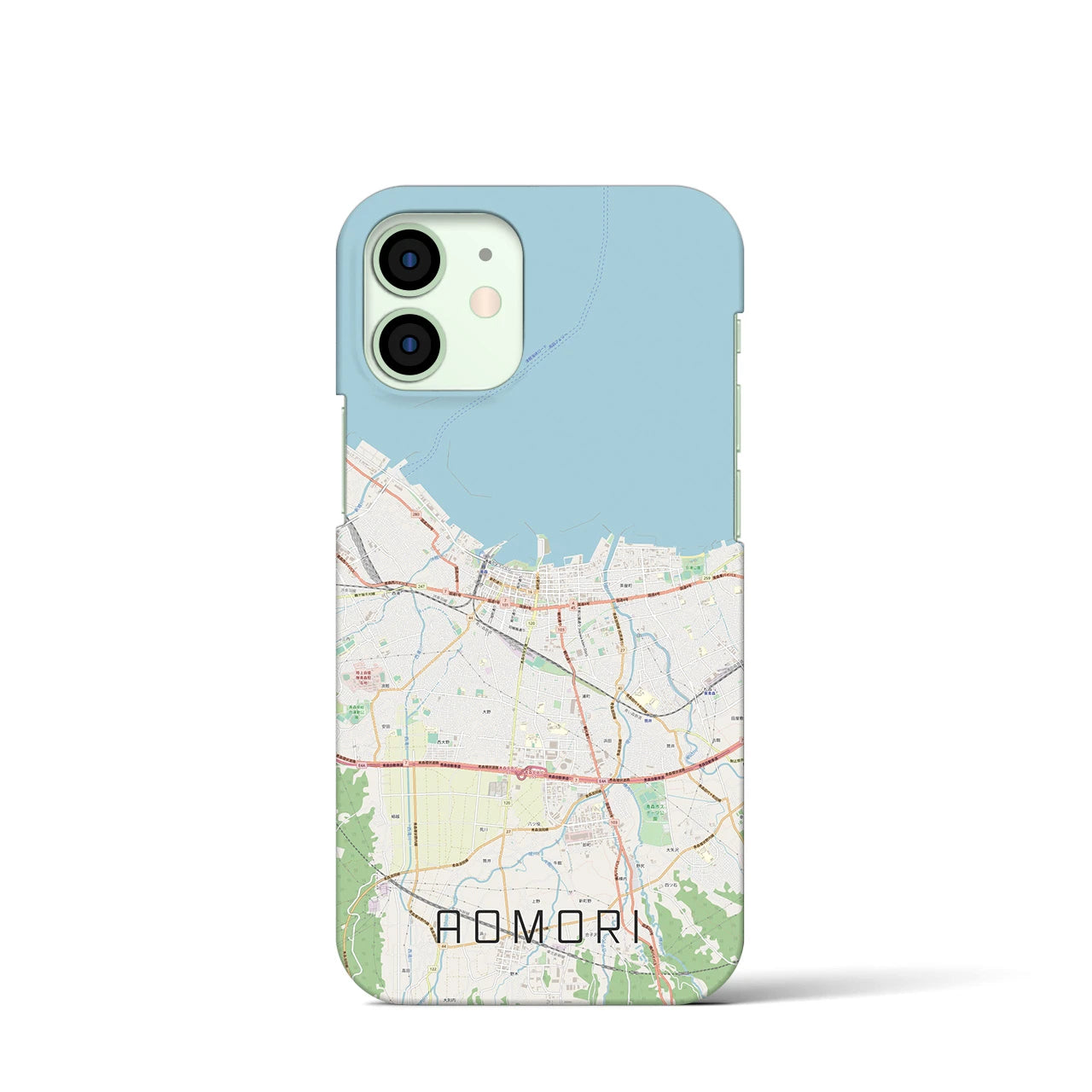 【青森2(青森県)】地図柄iPhoneケース(バックカバータイプ)