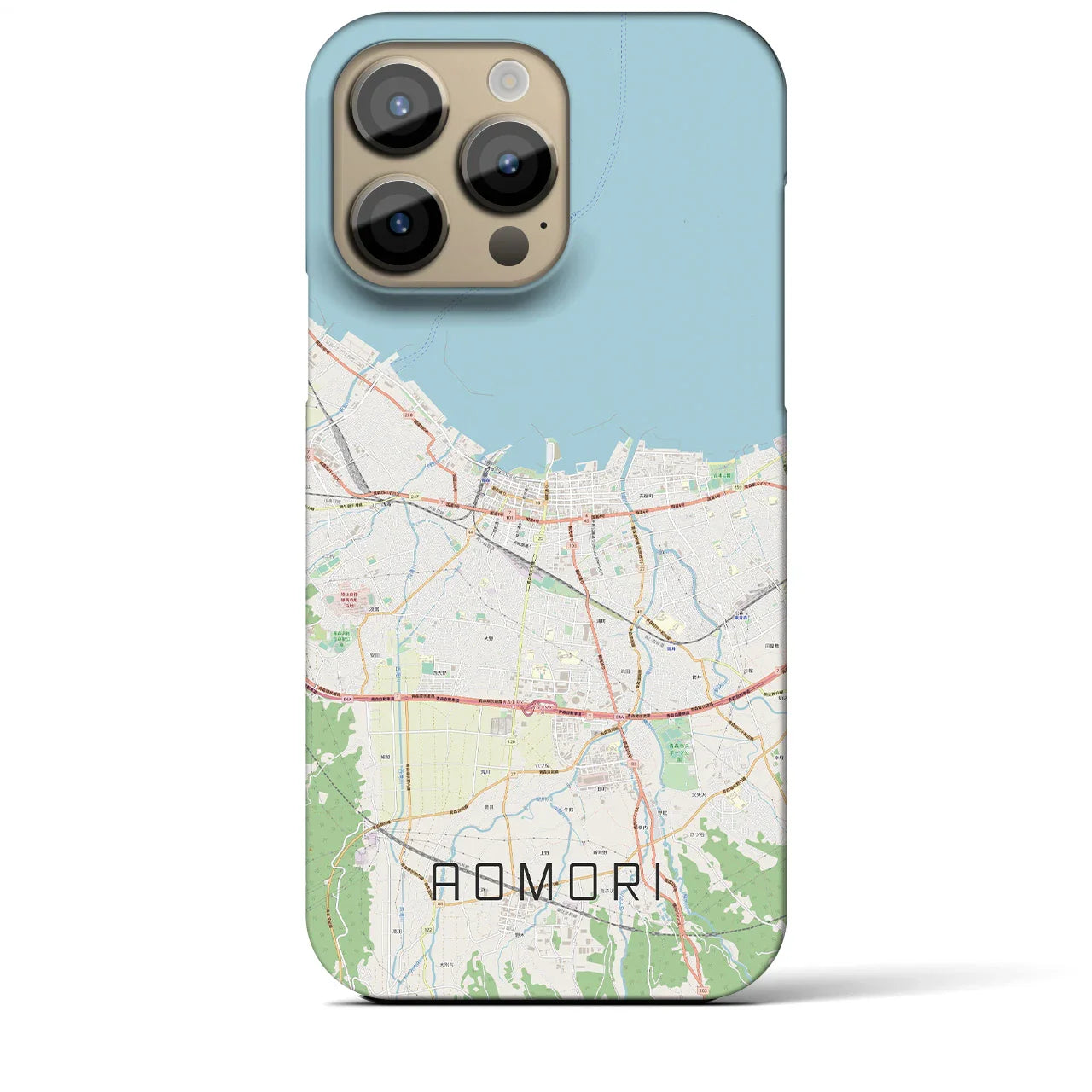 【青森2(青森県)】地図柄iPhoneケース(バックカバータイプ)