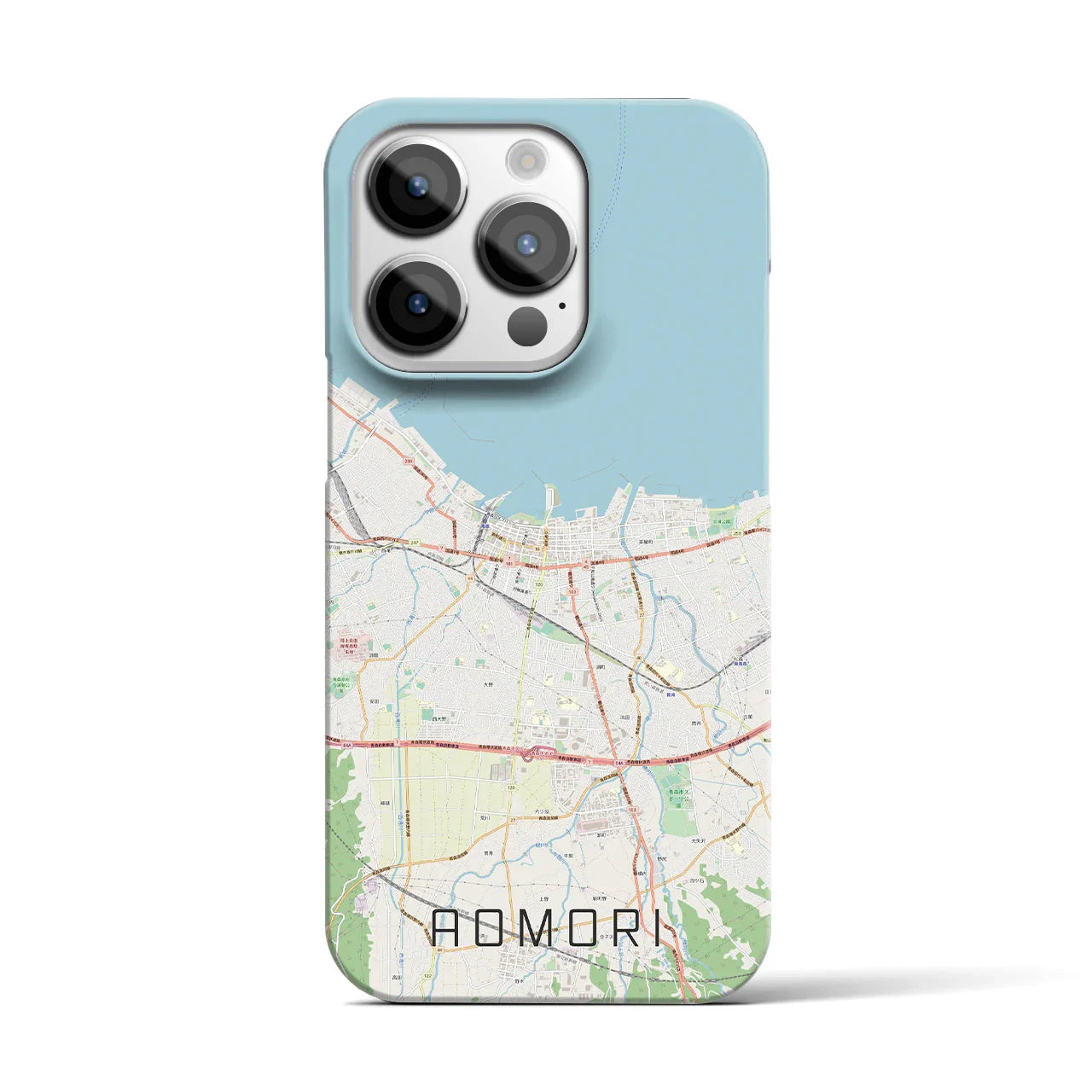 【青森2(青森県)】地図柄iPhoneケース(バックカバータイプ)