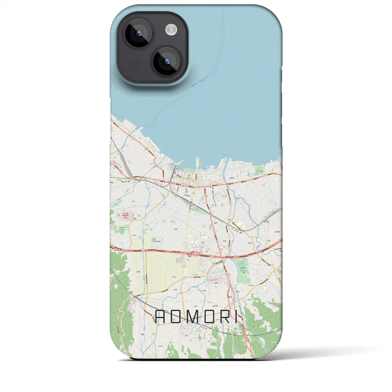 【青森2(青森県)】地図柄iPhoneケース(バックカバータイプ)