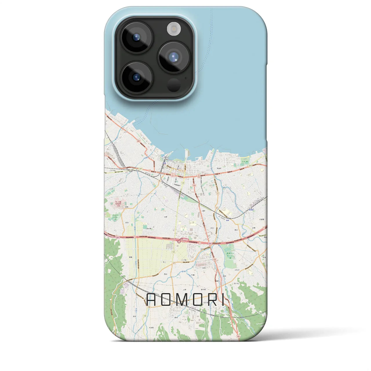 【青森2(青森県)】地図柄iPhoneケース(バックカバータイプ)