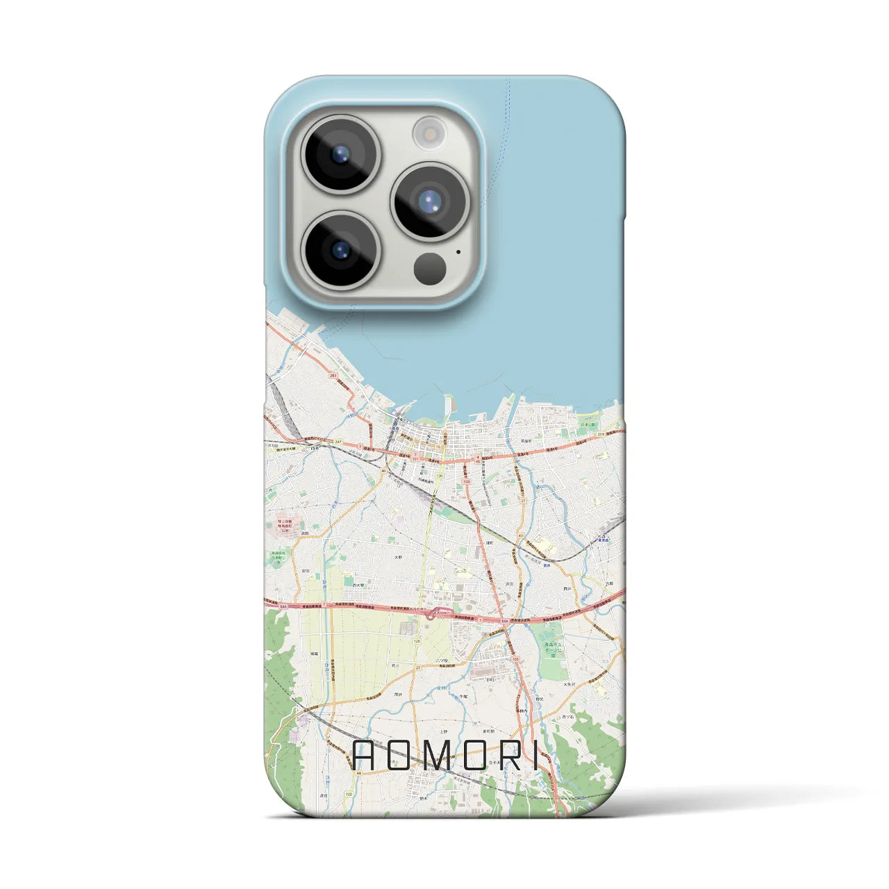 【青森2(青森県)】地図柄iPhoneケース(バックカバータイプ)