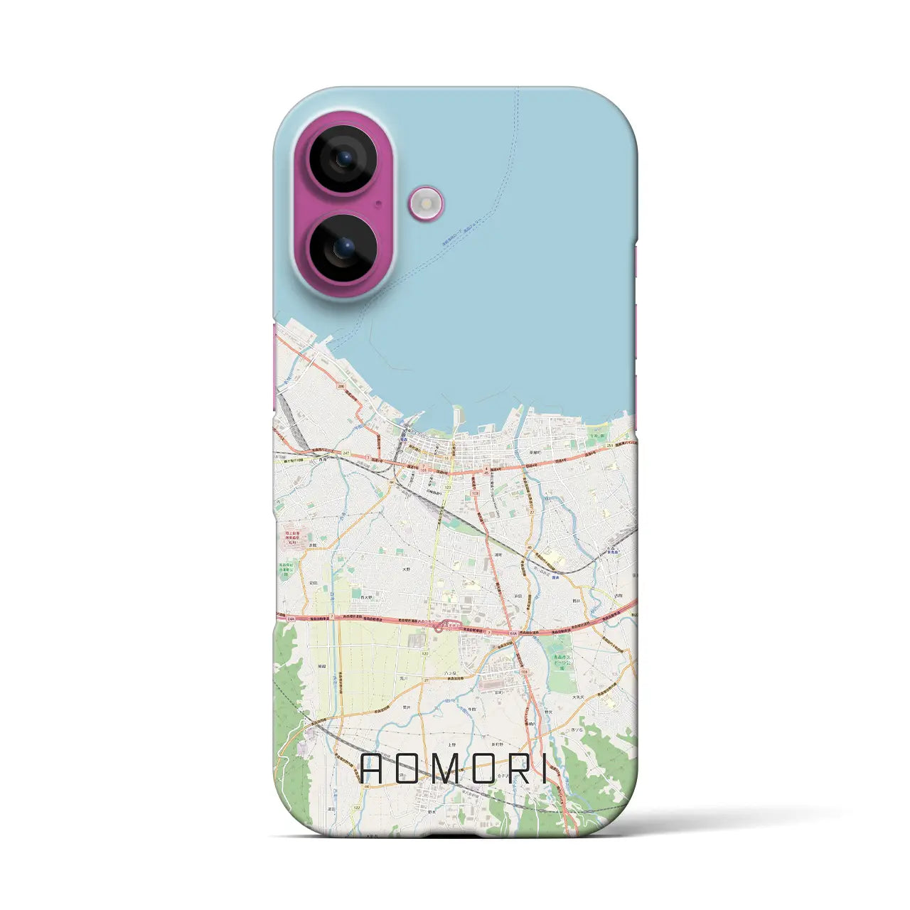 【青森2(青森県)】地図柄iPhoneケース(バックカバータイプ)