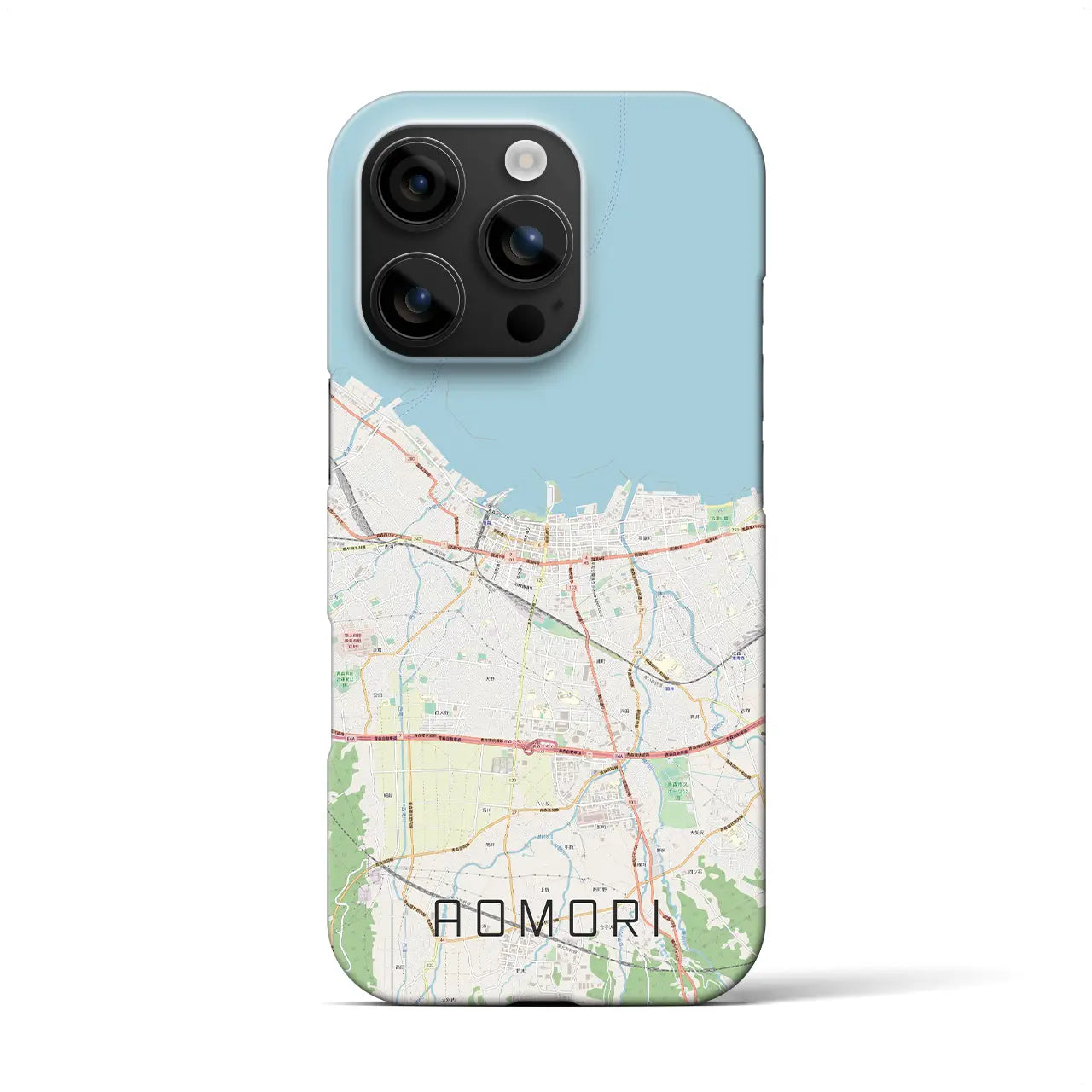 【青森2(青森県)】地図柄iPhoneケース(バックカバータイプ)