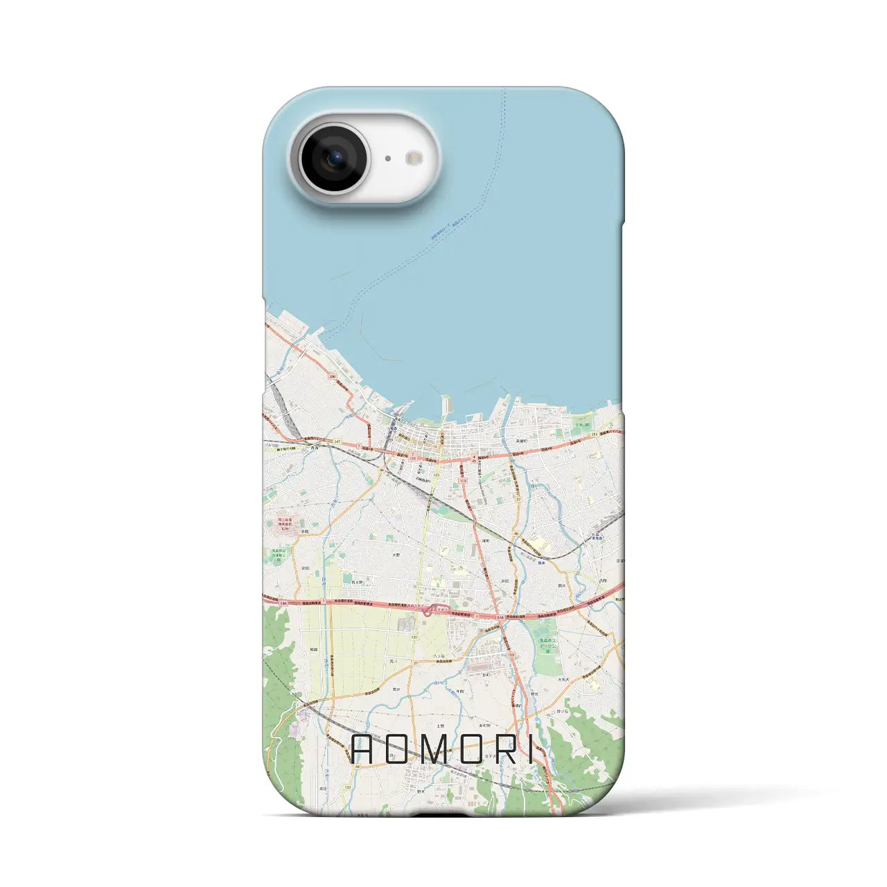 【青森2(青森県)】地図柄iPhoneケース(バックカバータイプ)
