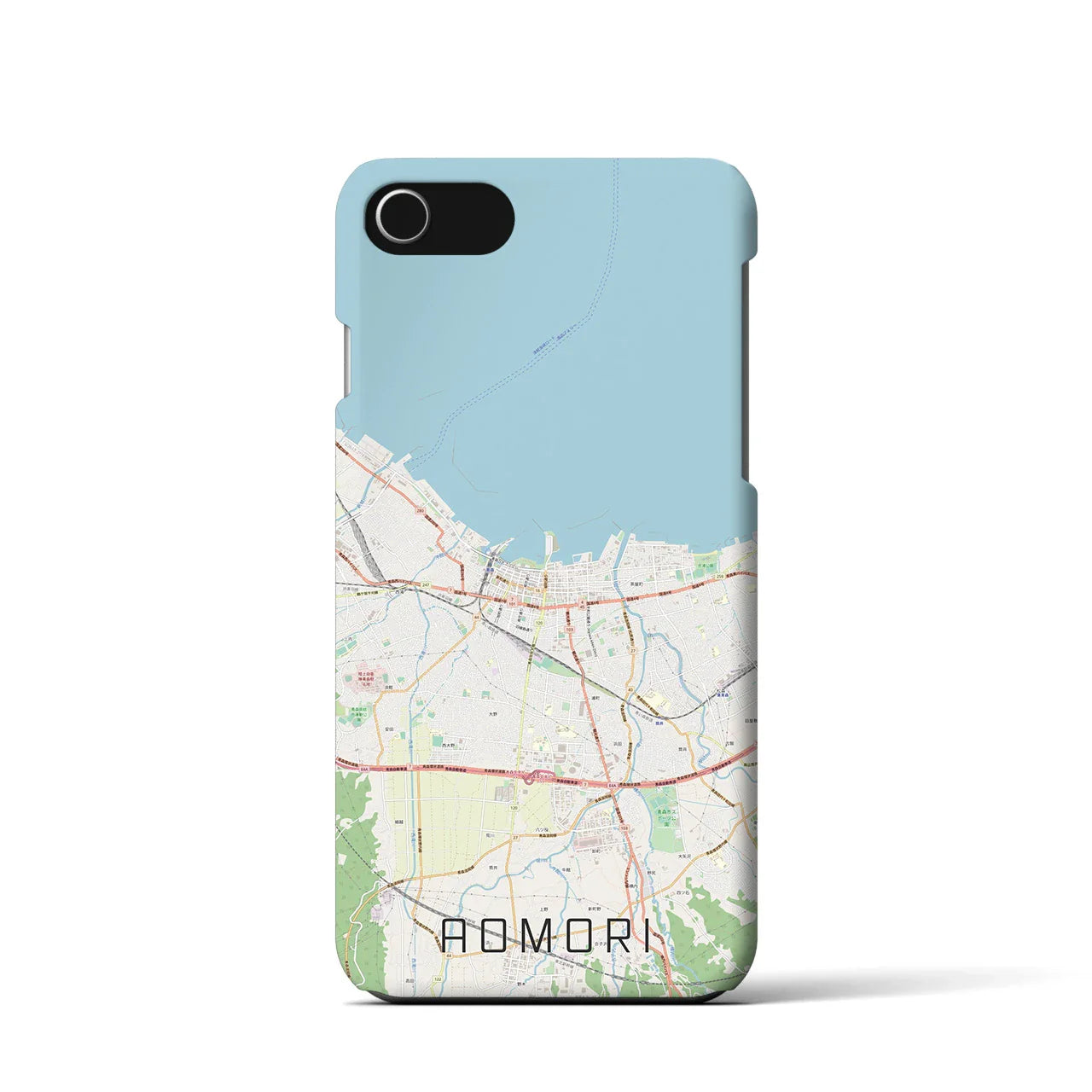 【青森2(青森県)】地図柄iPhoneケース(バックカバータイプ)