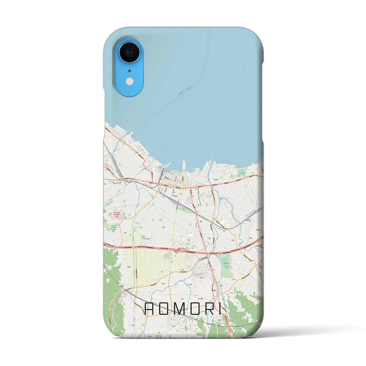 【青森2(青森県)】地図柄iPhoneケース(バックカバータイプ)