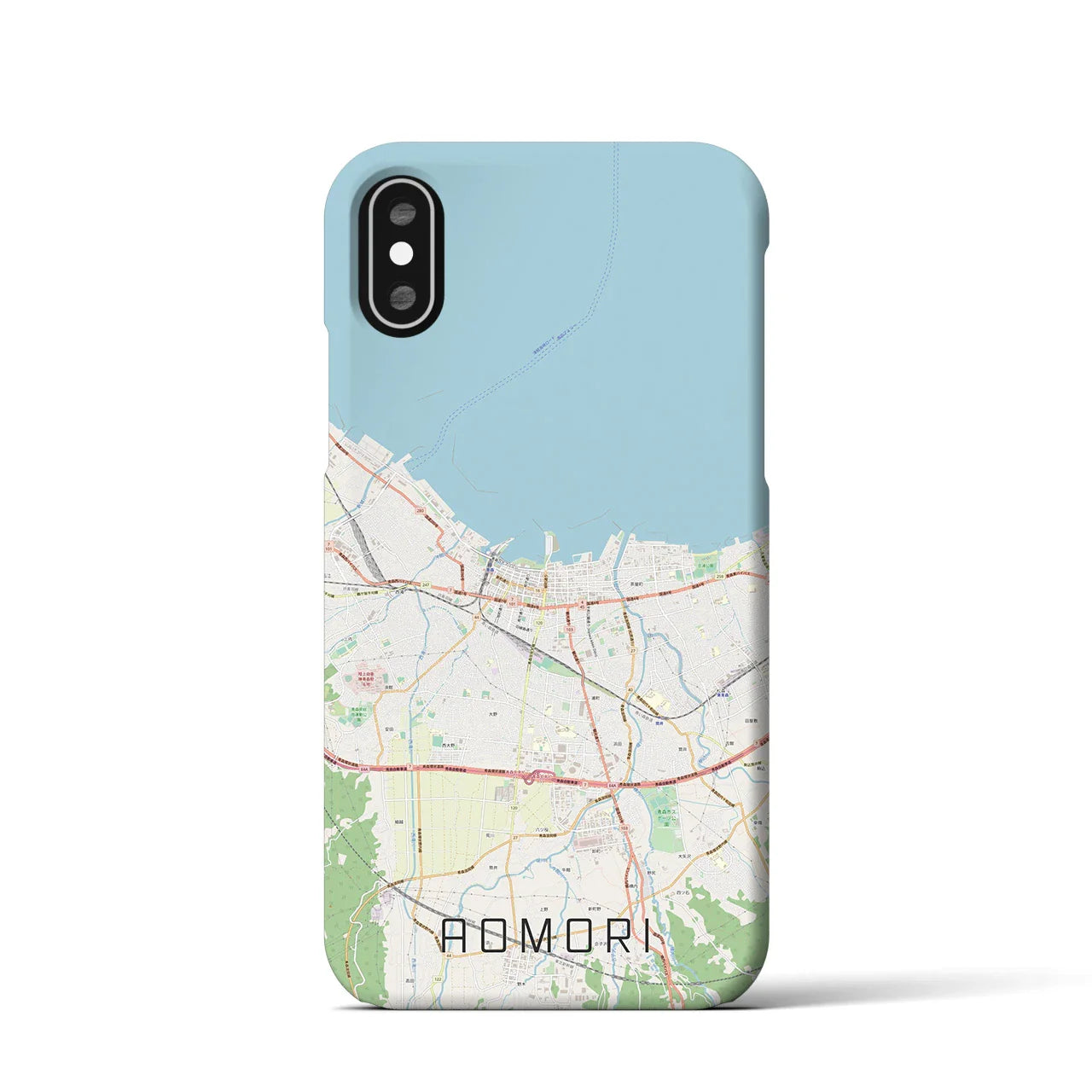 【青森2(青森県)】地図柄iPhoneケース(バックカバータイプ)