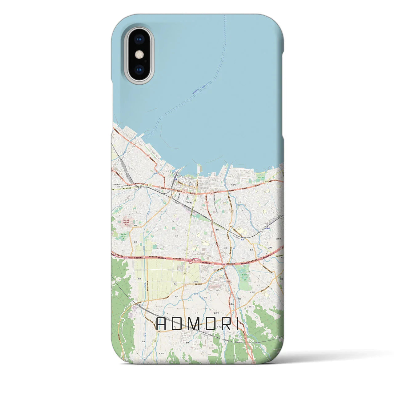 【青森2(青森県)】地図柄iPhoneケース(バックカバータイプ)