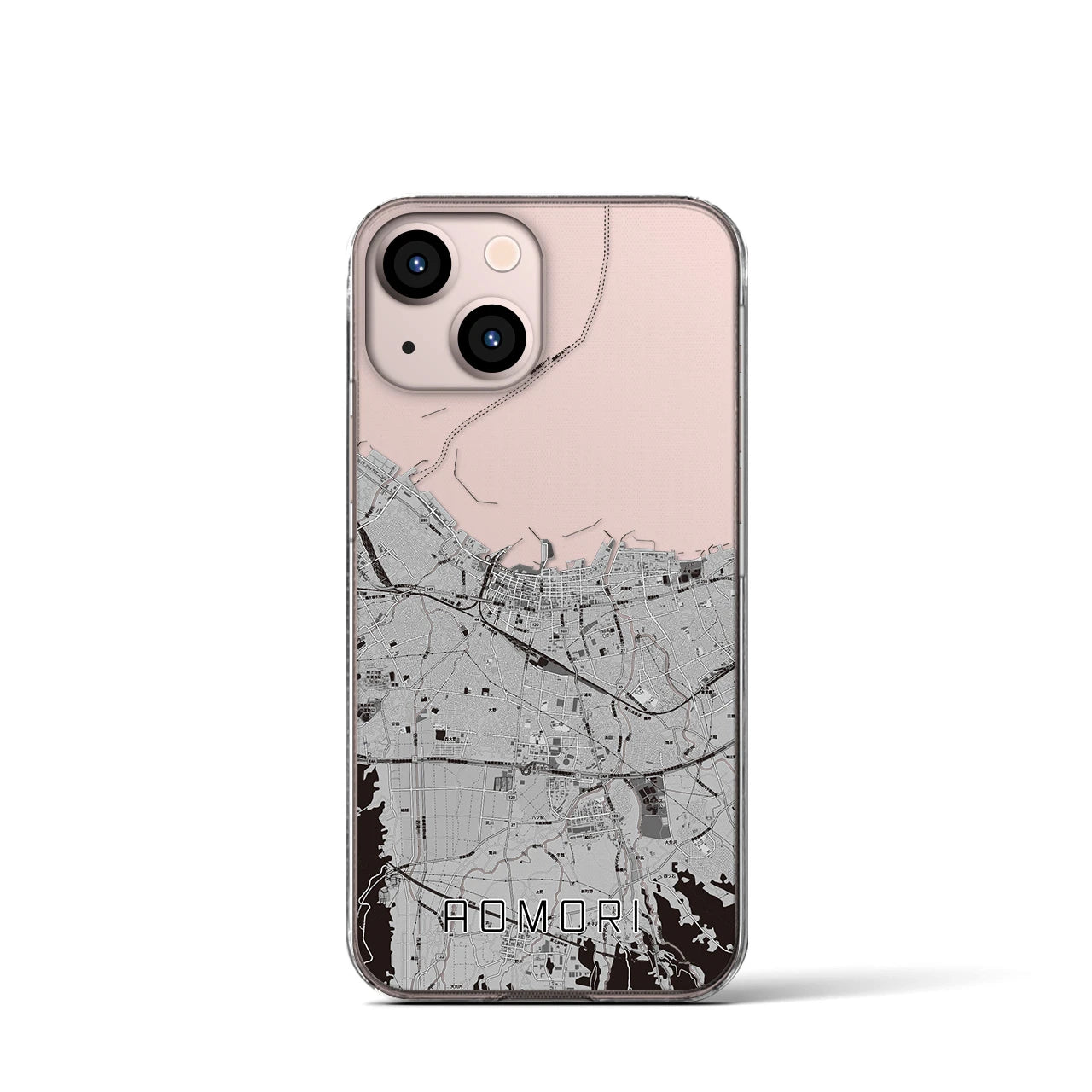 【青森2(青森県)】地図柄iPhoneケース(クリアタイプ)