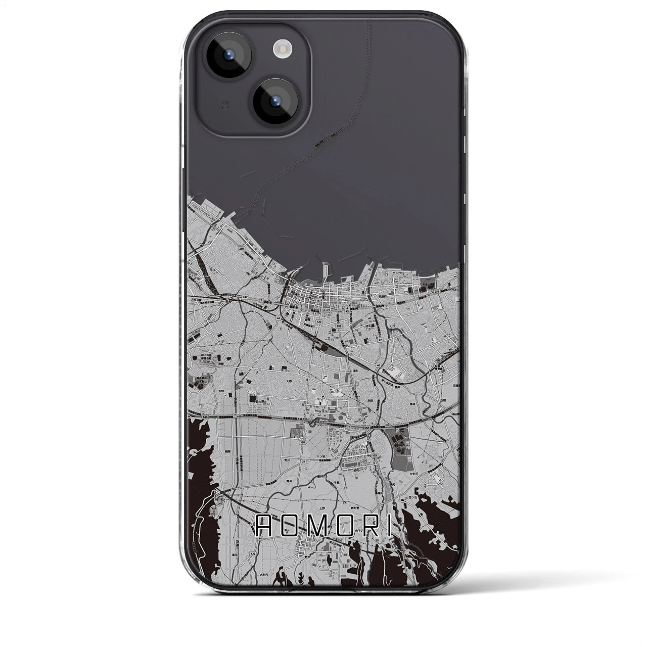 【青森2(青森県)】地図柄iPhoneケース(クリアタイプ)